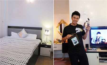 Phòng ngủ của Phan Anh và Tuấn Tú đều trang trí rất đơn giản.