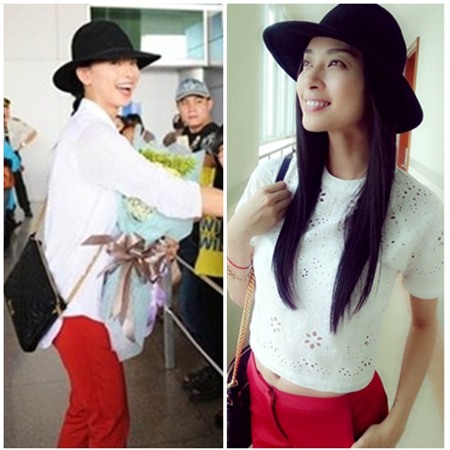 Học Sao Việt diện mũ rộng vành đón xuân - 5