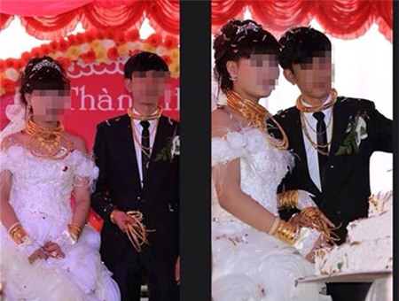 đám cưới, đại gia, gãy cổ, vàng, kiềng vàng, lắc vàng, siêu đám cưới, Hương Sơn, Hà Tĩnh