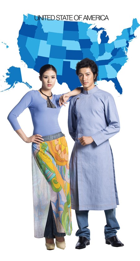 Thích thú ngắm thế giới qua tà áo dài Việt - 4