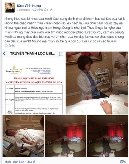 Đàm Vĩnh Hưng bị bệnh thiếu máu lên não - 3