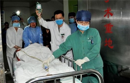 Decision: Zhou battled chronic kidney disease for two years before her son said I want to save you