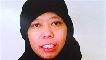 Cô gái giúp việc Satinah Binti Jumadi Ahmad vừa được chính phủ Indonesia dùng 2,1 triệu USD cứu thoát khỏi bản án tử hình. Ảnh: Death Penalty News