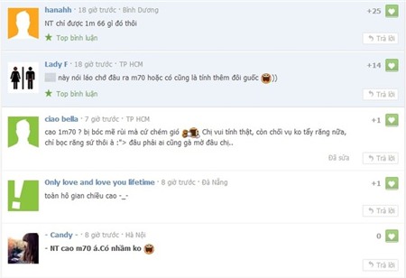 Rất nhiều dân mạng bóc mẽ chiều cao của Ngọc Trinh