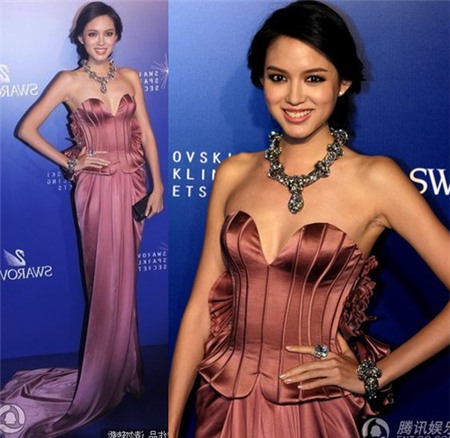 Cựu Hoa hậu Thế giới Trương Tử Lâm lộ sẹo nâng ngực 5