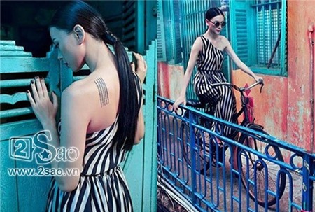 Hình xăm sau lưng của Ngô Thanh Vân mang ý nghĩa tâm linh như một tấm  bùa hộ mệnh bảo vệ chủ nhân. Đây là một kiểu xăm bùa của Thái Lan.