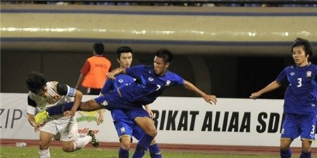 Cầu thủ U.19 Thái Lan trong lần chạm trán với U.19 VN tại giải Hassanal Bolkiah Trophy