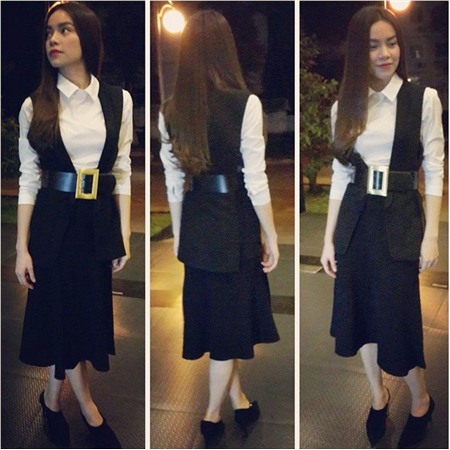 Những set đồ đen-trắng gây thương nhớ của Hà Hồ