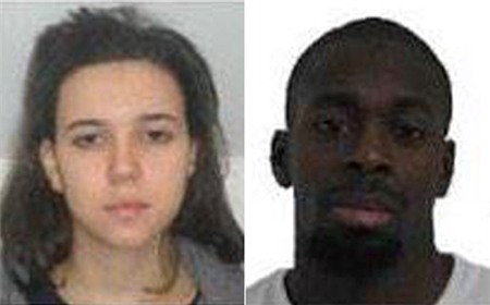 Amedy Coulibaly và bạn gái Hayat Boumeddiene