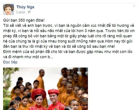 Thúy Nga lo chồng hờ thuê người ám sát khi nói sự thật