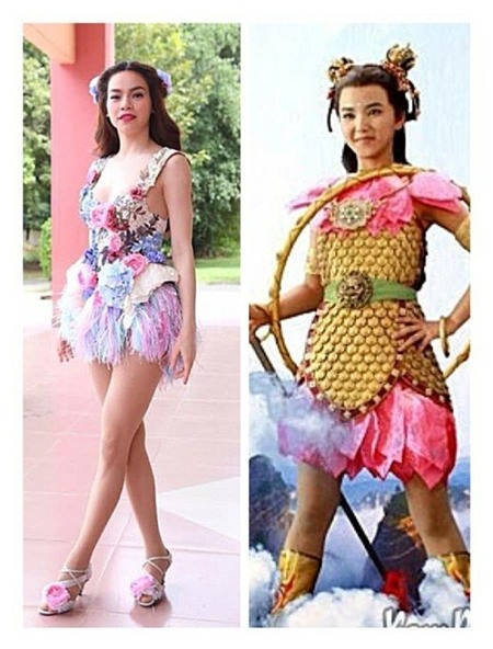 Sao Việt trở thành 'thảm họa' với trang phục hoa lá cành