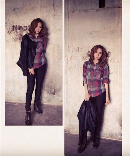 1 áo khoác da, 10 cách mix thú vị của Minh Hằng