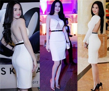 Ngọc Trinh, váy gợi cảm, đứng hình, đường conh