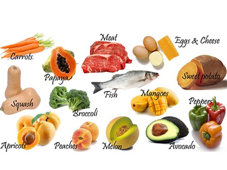 Vitamin A có nhiều trong thịt, cá, sữa, trứng và một số loại 
rau quảẢnh: VISION SOURCE