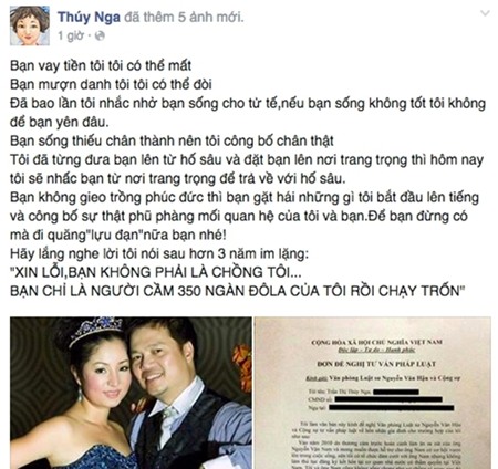 Vụ Thuý Nga tố chồng cũ: Sao phải vạch áo cho người xem lưng?