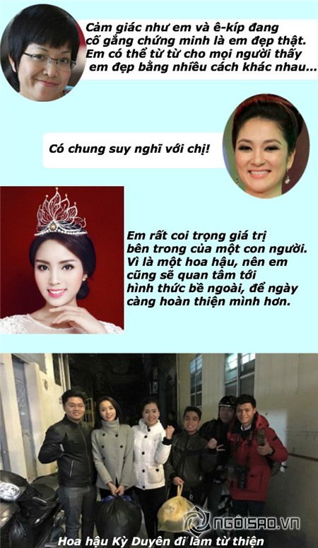 Kỳ Duyên, rùm beng, bủa vây, mắt lệch, ỉ lại, tiếng Pháp, đồ hiệu