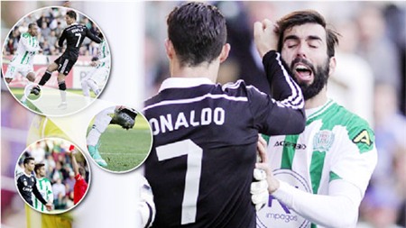 Trong ngày Ronaldo chơi dưới sức và phải nhận thẻ đỏ vì lỗi đánh người, Real đã có 3 điểm đầy vất vả trước Cordoba