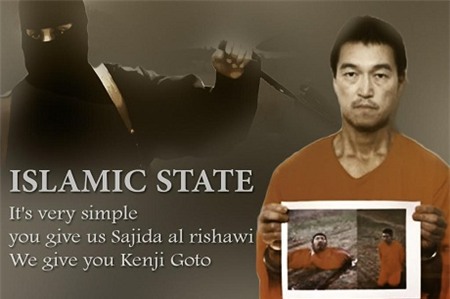 Con tin Nhật Kenji Goto đang bị phiến quân IS bắt giữ. (Ảnh:
