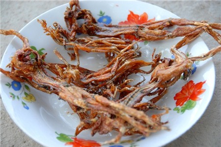 Làng làm khô nhái ở ấp Vĩnh Hạ, xã Vĩnh Trung, huyện Tịnh Biên (An Giang) có hơn 50 hộ chuyên sống bằng nghề soi nhái đem về làm khô. Khô nhái, vốn được giới ăn nhậu đặt cho những cái tên mỹ miều “vũ nữ chân dài”, “kiều nữ đại gia” hay “cô gái chân dài”… bán giá từ 400.000 -500.000 đồng/kg. Khô nhái đang rất hút hàng trong những ngày cận Tết.... Đọc thêm tại: https://nongnghiep.vn/vu-nu-chan-dai-hot-bac-trong-mua-tet-post138460.html | NongNghiep.vn