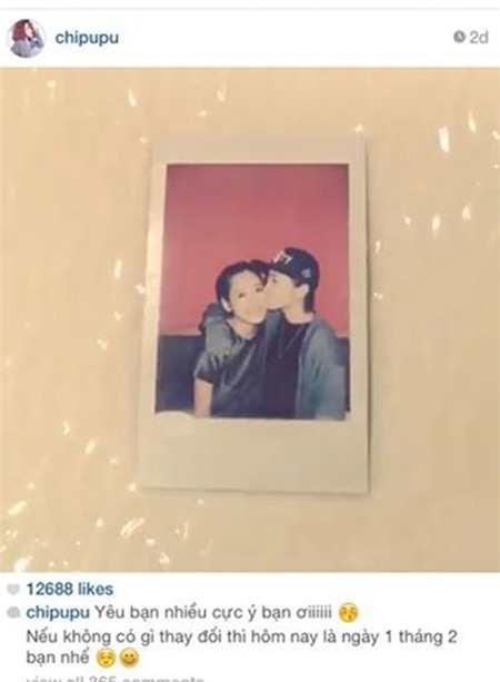 Chi Pu tự đăng ảnh hôn và nói yêu bạn đồng giới - 1