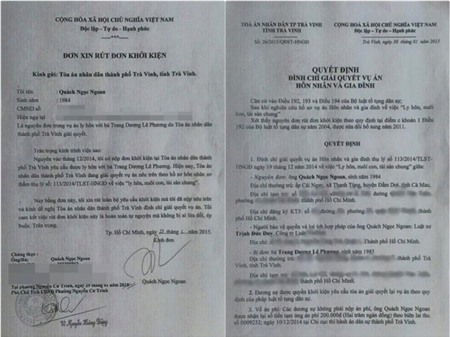 Quyết định đình chỉ giải quyết vụ án hôn nhân và gia đình của tòa án.