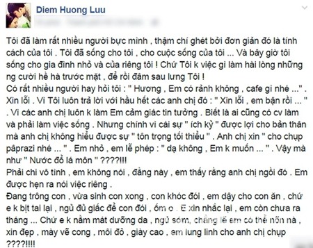 Diễm Hương bức xúc vì bị chê xấu sau khi sinh con