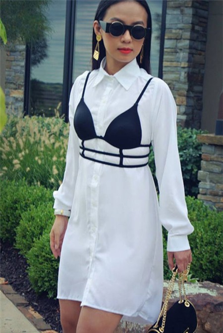 Học sao Việt biến tấu sơ mi trắng siêu sáng tạo - 8