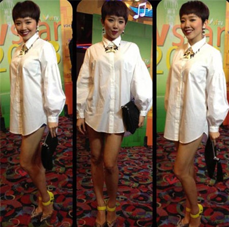 Học sao Việt biến tấu sơ mi trắng siêu sáng tạo - 9