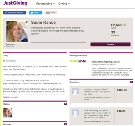 Sadie và bạn trai Jason trước khi cô phát hiện ung thư giai đoạn cuối.