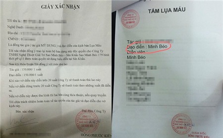 Hình ảnh đính kèm theo bức tâm thư của vị đạo diễn trẻ. Trả lời phỏng vấn một trang tin điện tử, người này cho biết Minh Béo không chỉ cướp quyền đạo diễn tác phẩm Tấm lụa máu của mình mà trước đó còn đề nghị anh tạo scandal về chuyện tác quyền để mọi người chú ý vở kịch hơn. Đây là lần thứ ba Minh Béo bị người khác tố trên mạng xã hội, sau hai vụ bị tố gạ tình hot boy.
