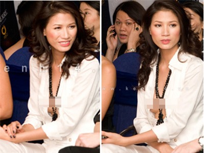 Chiếc áo 'lộ hàng' của Trang Trần, Tin tức trong ngày, THỜI TRANG, NGƯỜI MẪU, VIỆT NAM, VÁY ÁO, ÁO SƠ MI, HỞ NGỰC, LỘ HÀNG