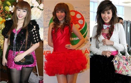 Cả ba bộ đồ style “công chúa” dễ thương nhưng cũng rất… “sến”.