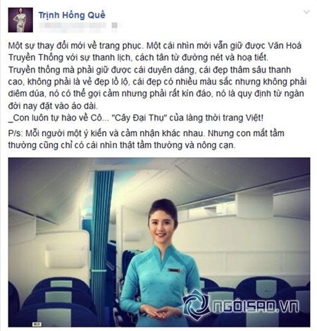 Hồng Quế khen đồng phục mới của Vietnam Airlines 8