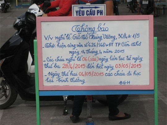 Phụ huynh ngao ngán vì trường mầm non nghỉ lễ dài ngày - 1