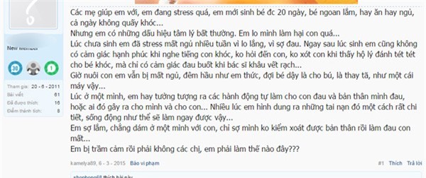 Rớt nước mắt với câu chuyện trầm cảm sau sinh của những người vợ trẻ