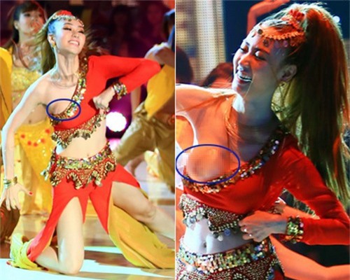 Hoàng Thùy Linh, Tăng Thanh Hà, trang phục hở hang