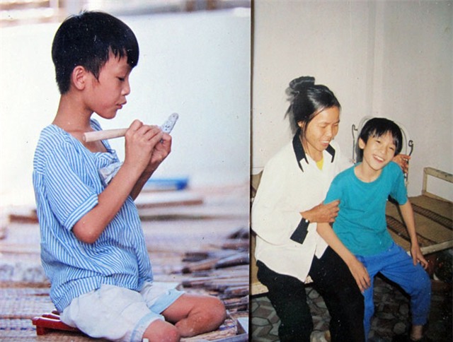 Lê Văn Chiến hồi nhỏ và mẹ