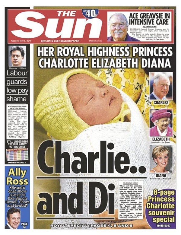Báo chí Anh sôi nổi bình luận về tên của tiểu công chúa hoàng gia Anh_2