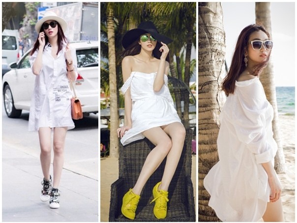 Street style trắng tinh khôi của mỹ nhân Việt