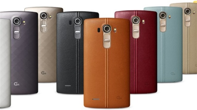 LG G4: Đây là thiết bị cao cấp mới vừa ra mắt. Mặt lưng của nó sử dụng chất liệu da cao cấp. Máy dùng màn hình 5,5 inch với độ phân giải QHD (2.560 x 1.440 pixel), pin 3.000 mAh có thể thao rời. Thử nghiệm benchmark pin cho thấy, thiết bị có thể sử dụng xấp xỉ 6h cùng thời gian sạc 2h7 phút.