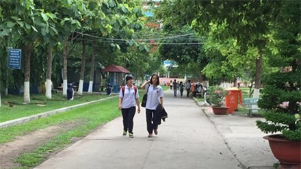 Sinh viên Trường ĐH Lao động- Xã hội. Ảnh: Lê Nguyễn.