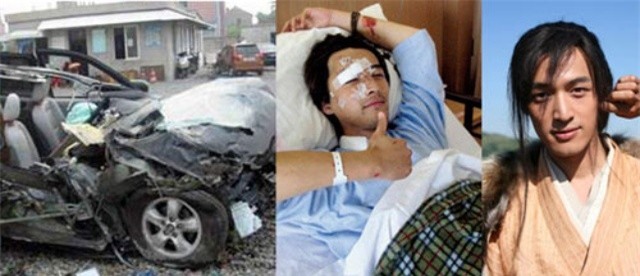 Hồ Ca:  Năm 2006 Hồ Ca điều khiển xe ô tô trên đoạn đường cao tốc Gia Hưng đến Thượng Hải (Trung Quốc) bất ngờ va chạm với chiếc xe chở hàng. Tai nạn nghiêm trọng khiến nữ trợ lý qua đời, Hồ Ca trọng thương, Tài tử thoát chết nhưng khắp người là những vết khâu do phẫu thuật. Trong bốn này, anh có tổng cộng 100 vết khâu và sẹo dài khắp người.