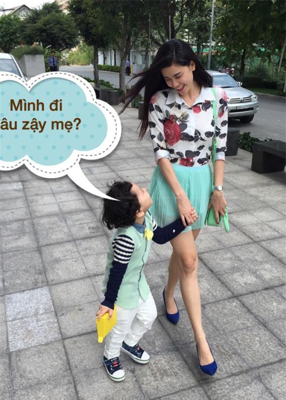 Thời trang hè sành điệu của các cặp mẹ con Vbiz