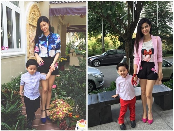 Thời trang hè sành điệu của các cặp mẹ con Vbiz