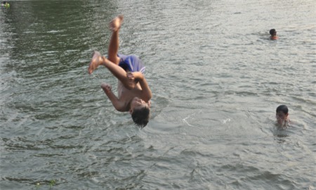 ao làng, bể bơi, miễn phí, học sinh, Bắc Ninh