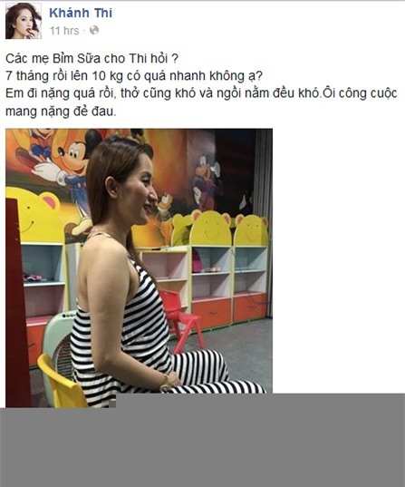 Khánh Thi lo tăng cân nhanh 1