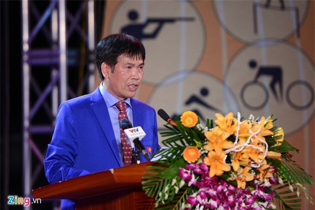 Quế Ngọc Hải đọc lời tuyên thệ trong lễ xuất quân SEA Games