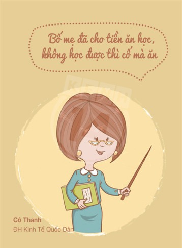 thầy cô, câu nói, học trò, bá đạo, hài hước