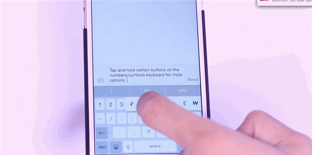 Chèn các ký tự đặc biệt bằng cách giữ chặt một chữ cái trên bàn phím.