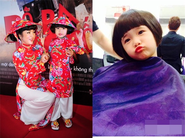 Mới 4 tuổi, bé Nguyệt Cát – con gái của danh hài Thúy Nga bắt đầu biết làm điệu.